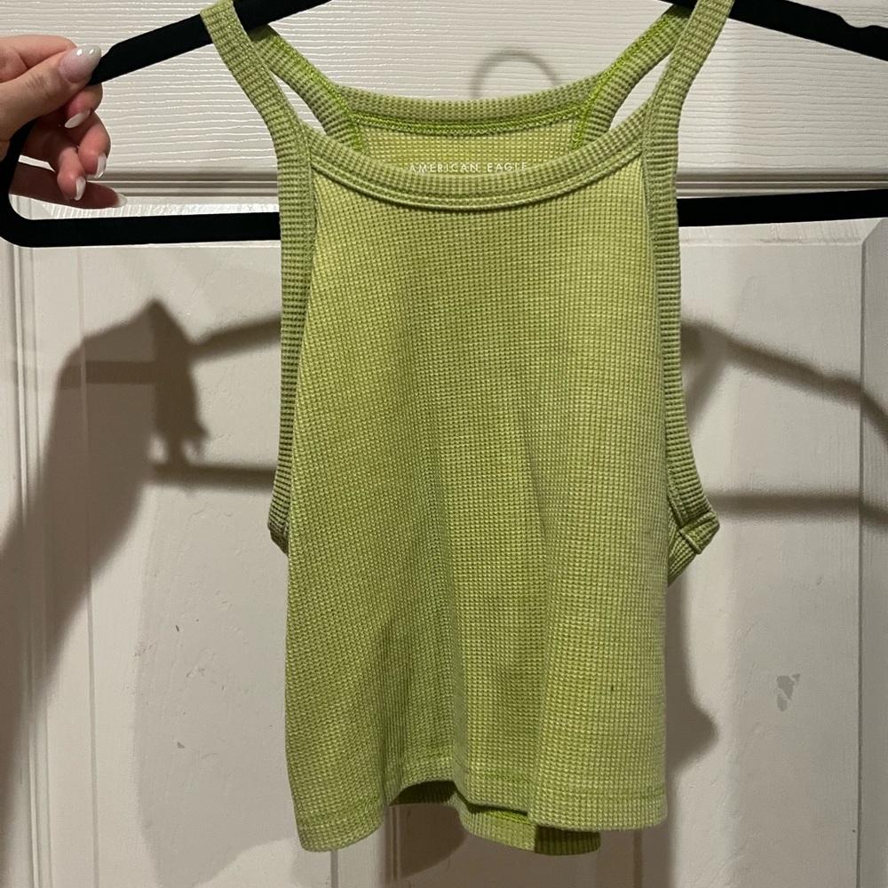 american eagle lime green tank top
